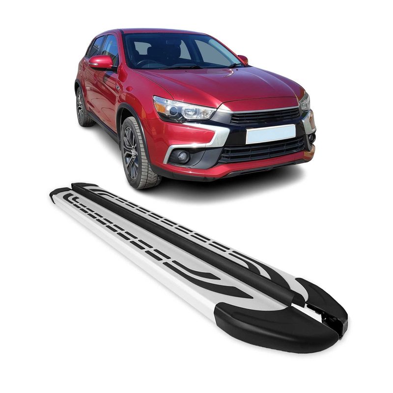 2011-2023 Mitsubishi Outlander Sport Running Boards Side Steps Silver