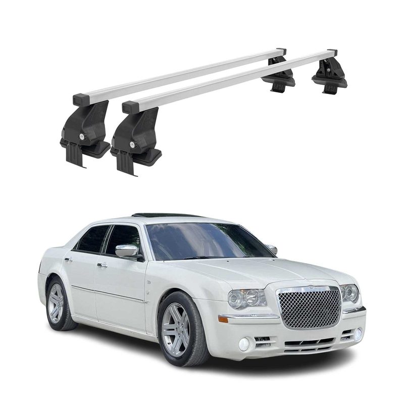 2005-2010 Chrysler 300C Roof Rack Cross Bars Silver