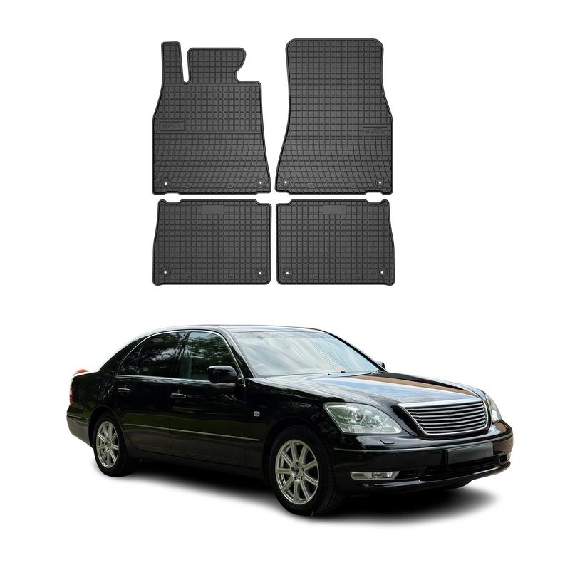 2001-2006 Lexus LS430 Floor Mats Liners Full Set All Weather Rubber Black