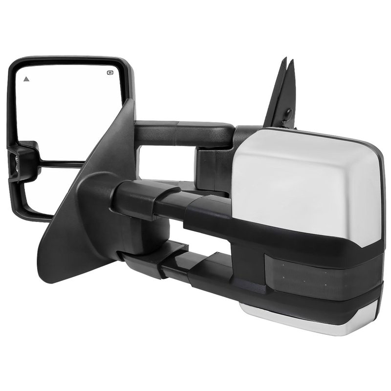 2007-2017 Toyota Tundra/ 08-2017 Sequoia Chrome Heated BSM Towing Mirrors Smoke