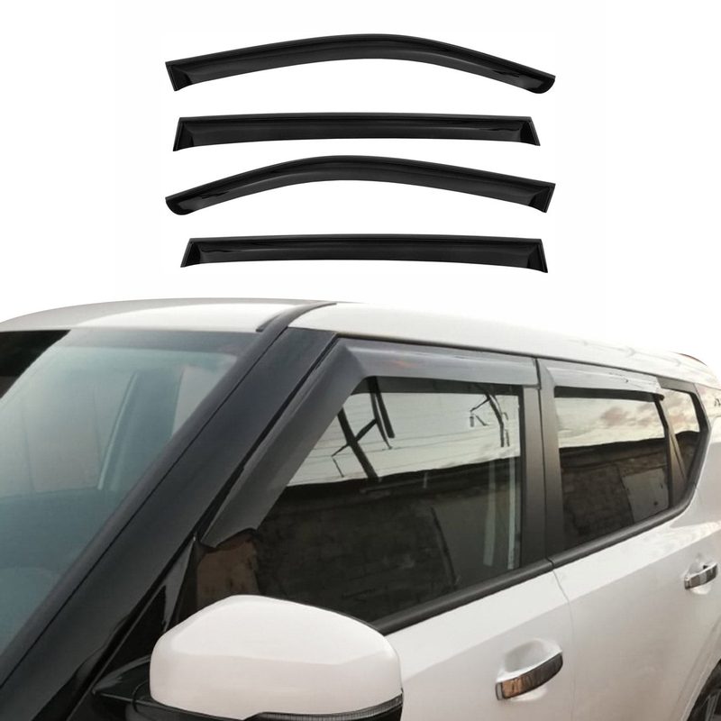 2020-2025 Kia Soul 3.gen Window Visor Vent Rain Deflector 4Pcs Smoke