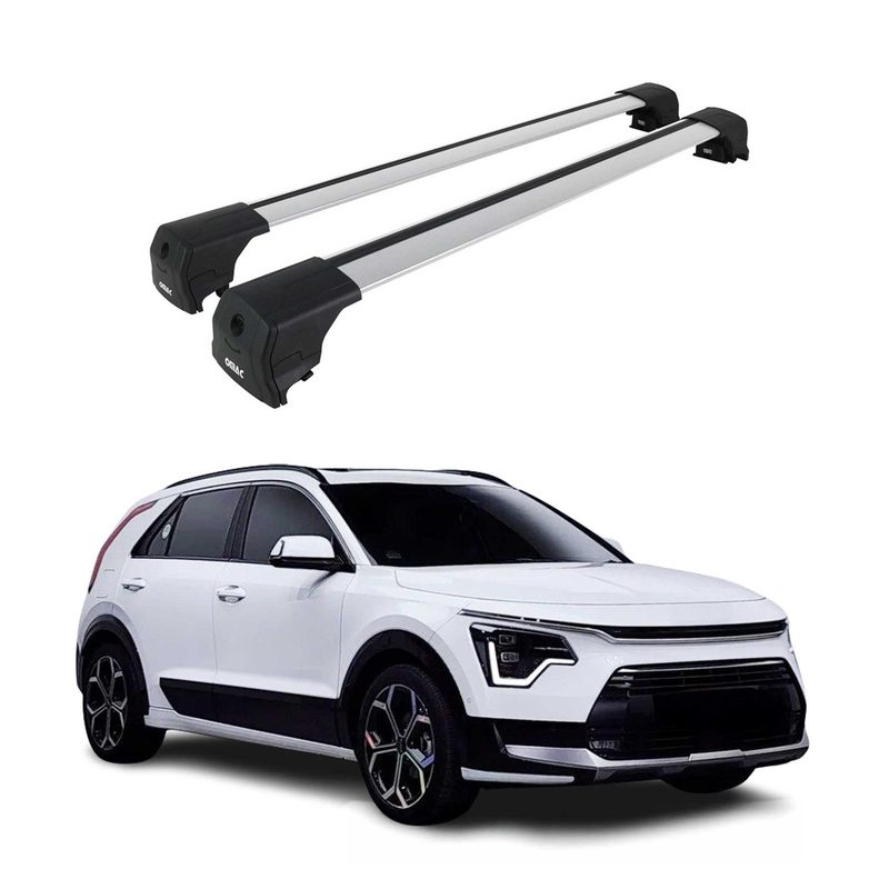 2023-2026 Kia Niro 2.gen Roof Rack Cross Bars Silver