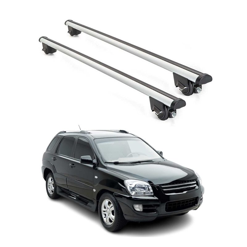 2005-2010 Kia Sportage Roof Rack Cross Bars Silver