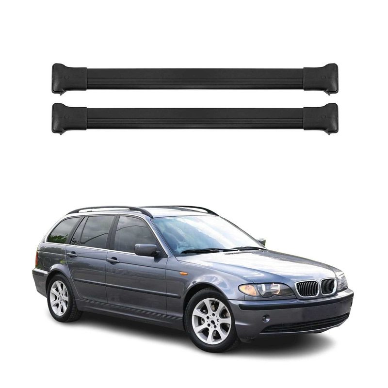 2000-2006 BMW 3 Series E46 Touring Roof Rack Cross Bars Black