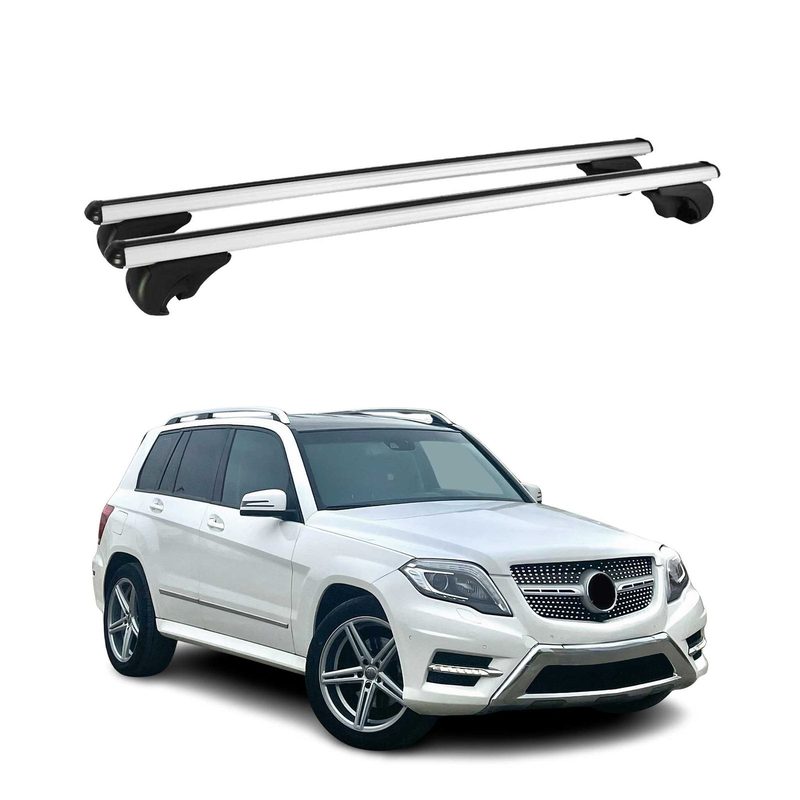 2009-2015 Mercedes GLK Class X204 Roof Rack Cross Bars Silver