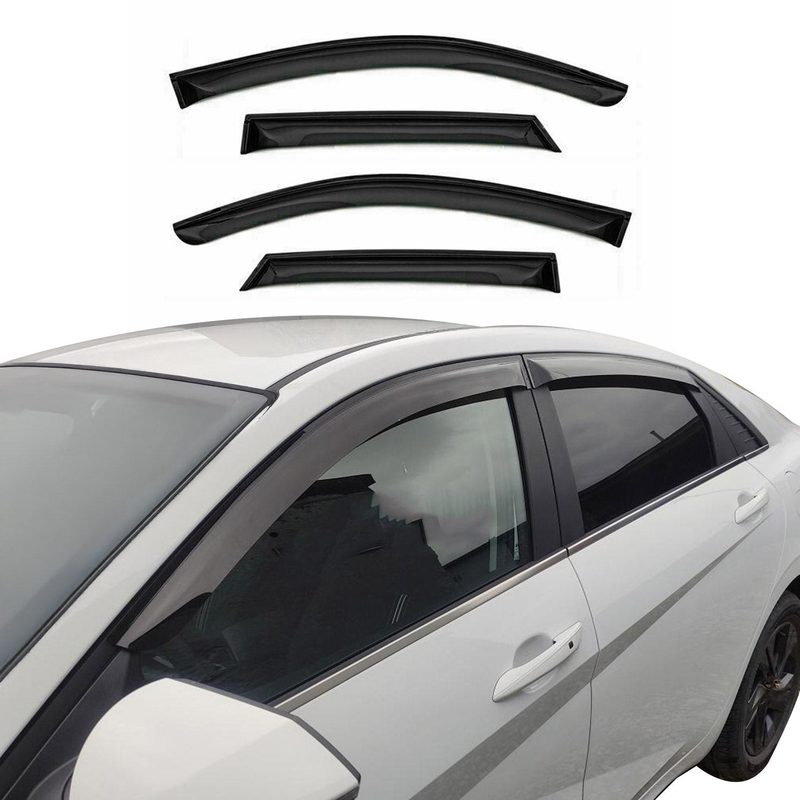 2017-2020 Hyundai Elantra Window Visor Vent Rain Deflector 4Pcs Smoke
