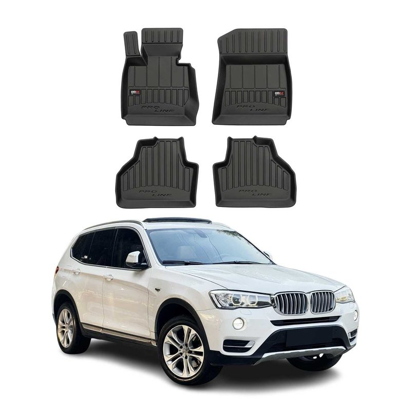 2011-2017 BMW X3 F25 Premium Floor Mats Liners Full Set All Weather Heavy Duty Black