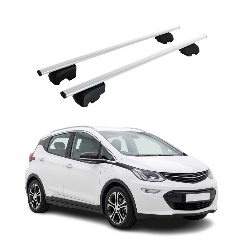 Roof Rack Cross Bars Steel for Chevrolet Bolt EV 2017-2023 Hatchback 2Pcs Gray