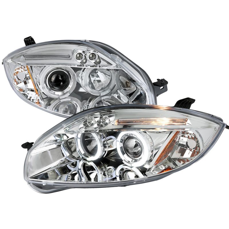 2006-2011 Mitsubishi Eclipse Dual Halo Projector Headlights Chrome/Clear Lens