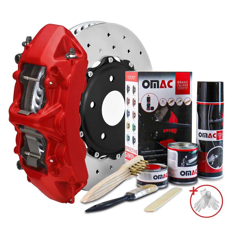 OMAC Brake Caliper Epoxy Based Car Paint Kit Texas Red Matt High-Temp