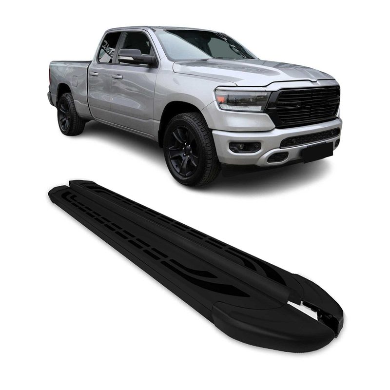 2019-2026 Ram 1500 Crew Cab Nerf Bar Side Step Running Boards Alu 2x