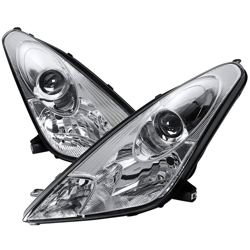 2000-2005 Toyota Celica Projector Headlights Chrome Housing/Clear Lens