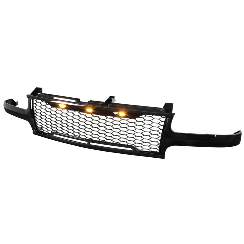 1999-2002 Chevy Silverado 1500 / Tahoe Suburban Mesh Grille LED Lamps Glossy