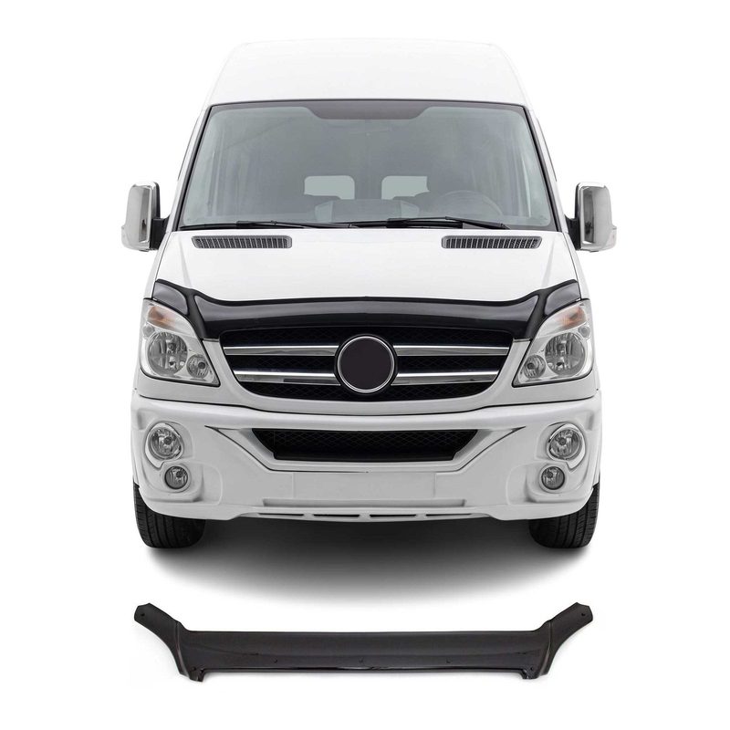 2006-2013 Mercedes Sprinter W906 Front Bug Shield Hood Deflector 1 Pc Smoke