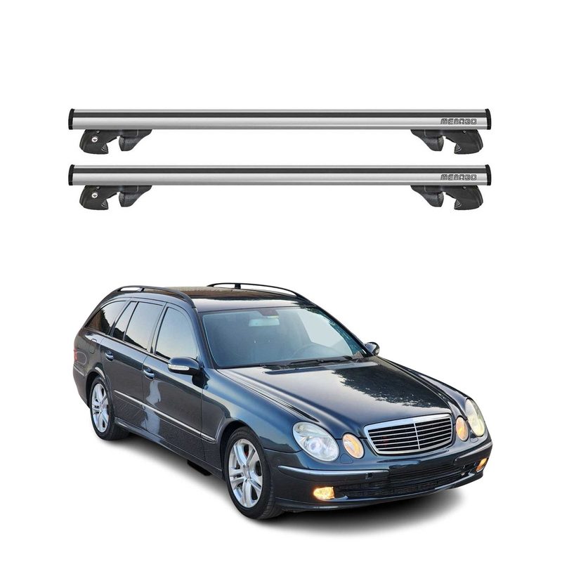 2004-2009 Mercedes E Class S211 Wagon Roof Rack Cross Bars Silver