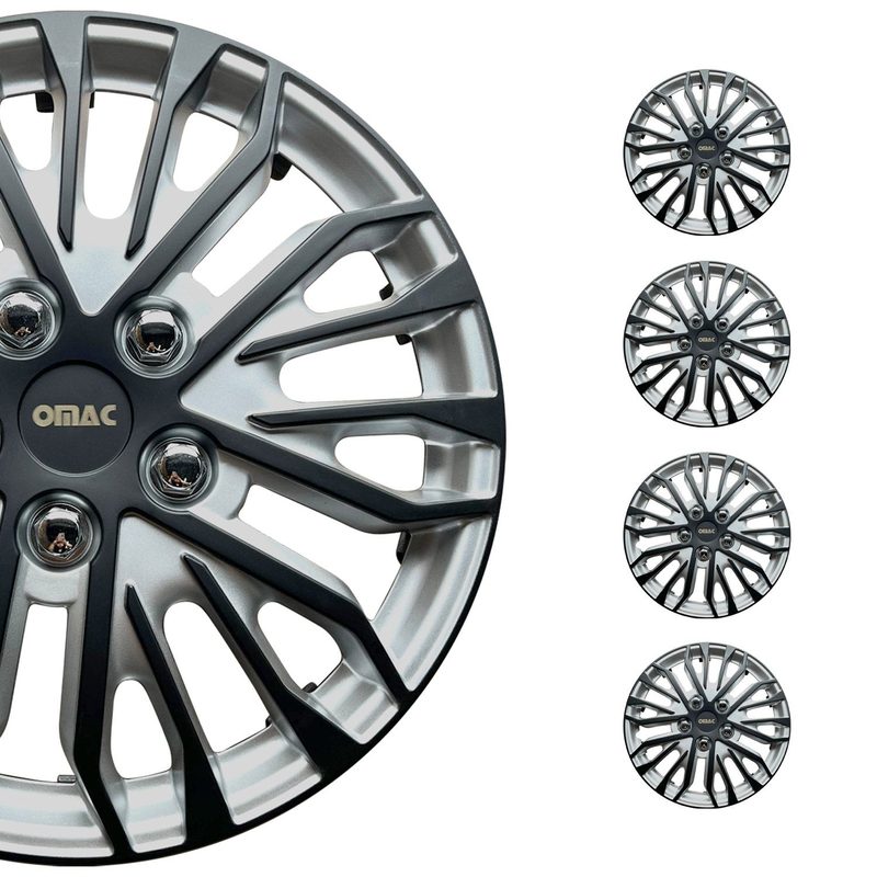 16" Wheel Covers for Ford Transit 150 250 350 2015-2025 Silver Matt Black 4x