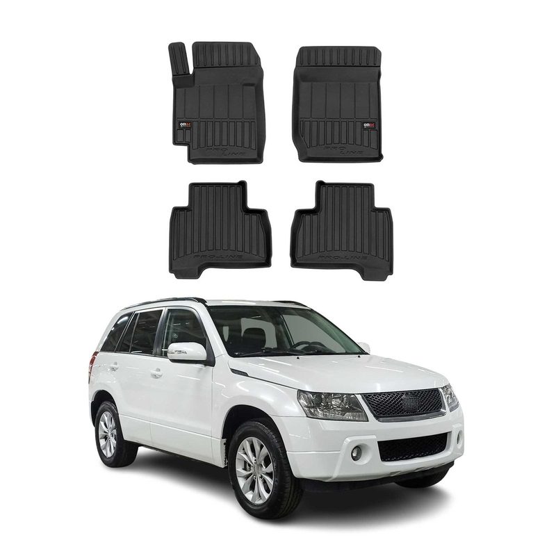 2005-2014 Suzuki Grand Vitara Premium Floor Mats Black Heavy Duty All-Weather