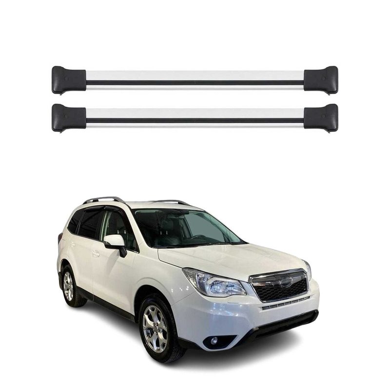 2014-2018 Subaru Forester IV Roof Rack Cross Bars Silver