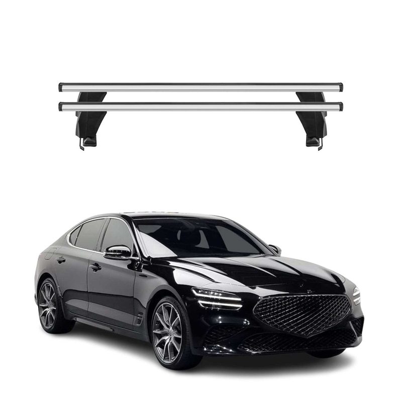 2019-2026 Genesis G70 Roof Rack Cross Bars Silver