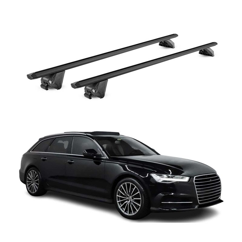 2012-2024 Audi A6 Avant Roof Rack Cross Bars Black