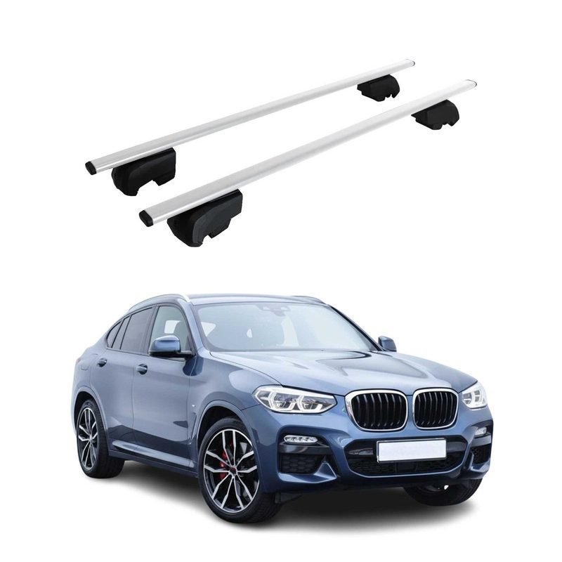 Top Roof Rack Cross Bars Luggage Carrier for BMW X4 2019-2025 2Pcs Gray