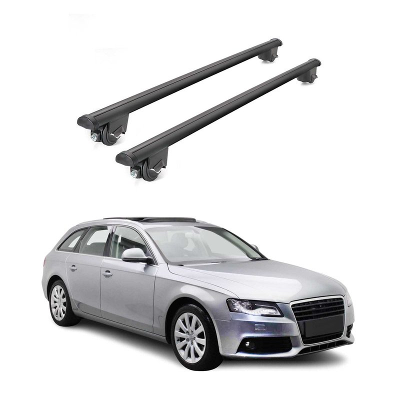 2009-2016 Audi A4 Wagon Roof Rack Cross Bars Black
