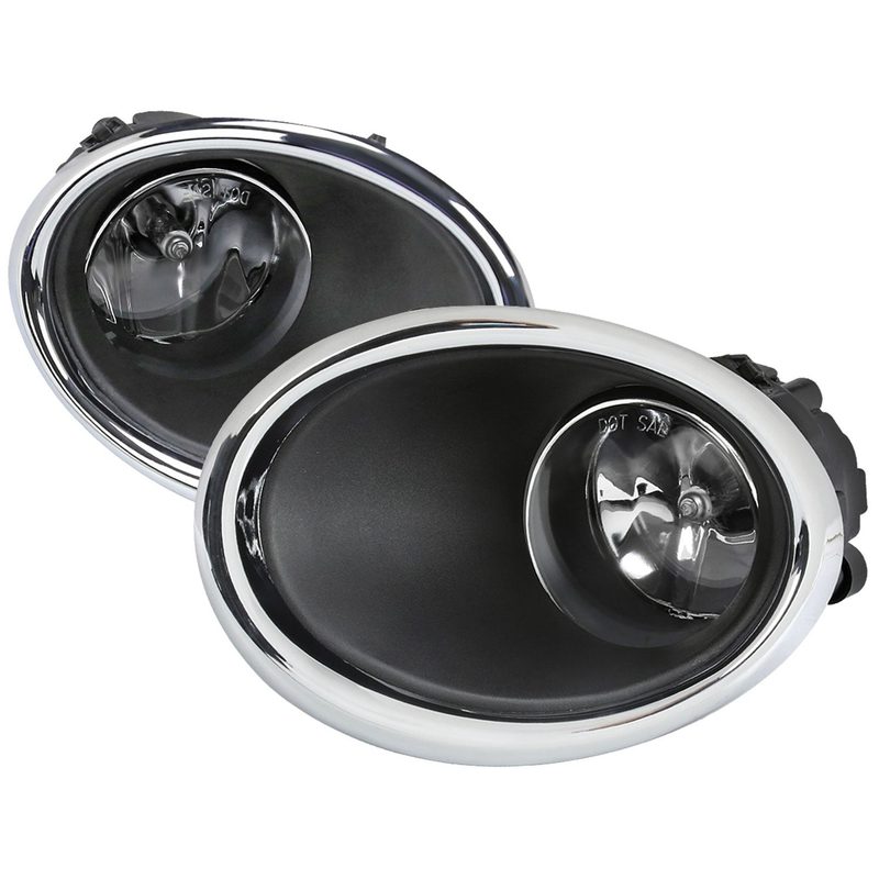 2017-2018 Nissan Rogue Sport H11 Fog Lights Kit Chrome Housing/Clear Lens