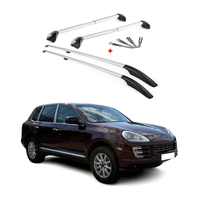 2003-2010 Porsche Cayenne Roof Racks & Roof Rack Rails Silver