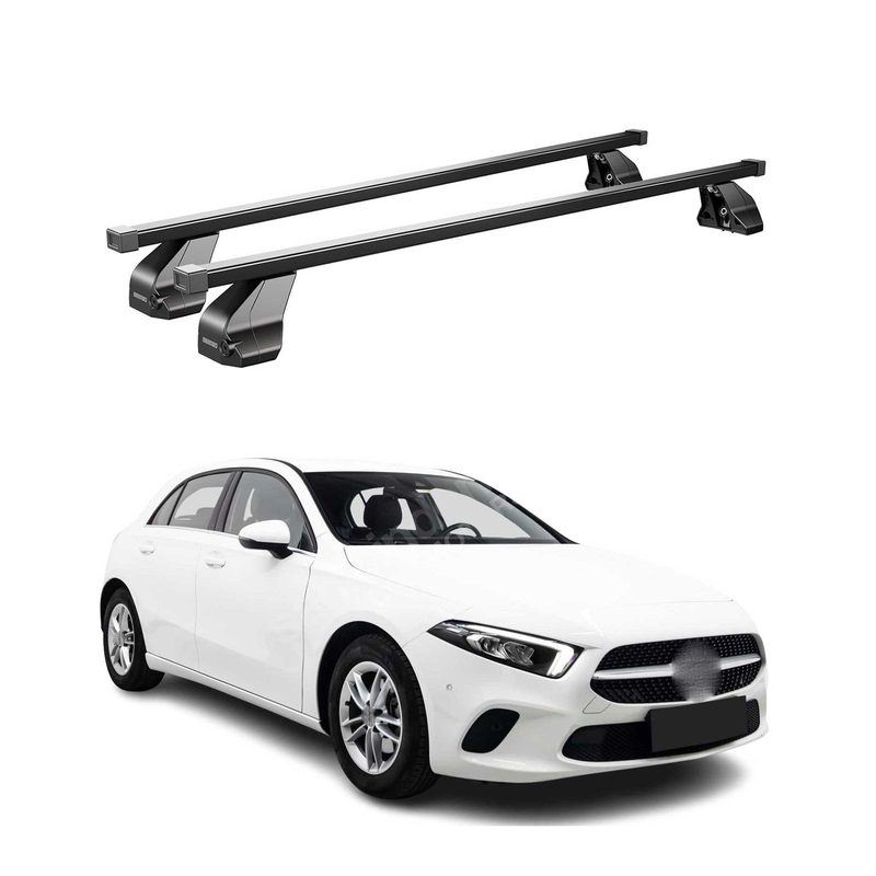 2019-2022 Mercedes A Class W177 Hatchback Roof Rack Cross Bars Black