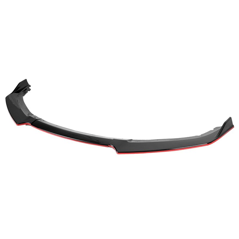 2016-2018 Honda Civic Sedan Black/Red Trim Front Bumper Lip Splitter Kit