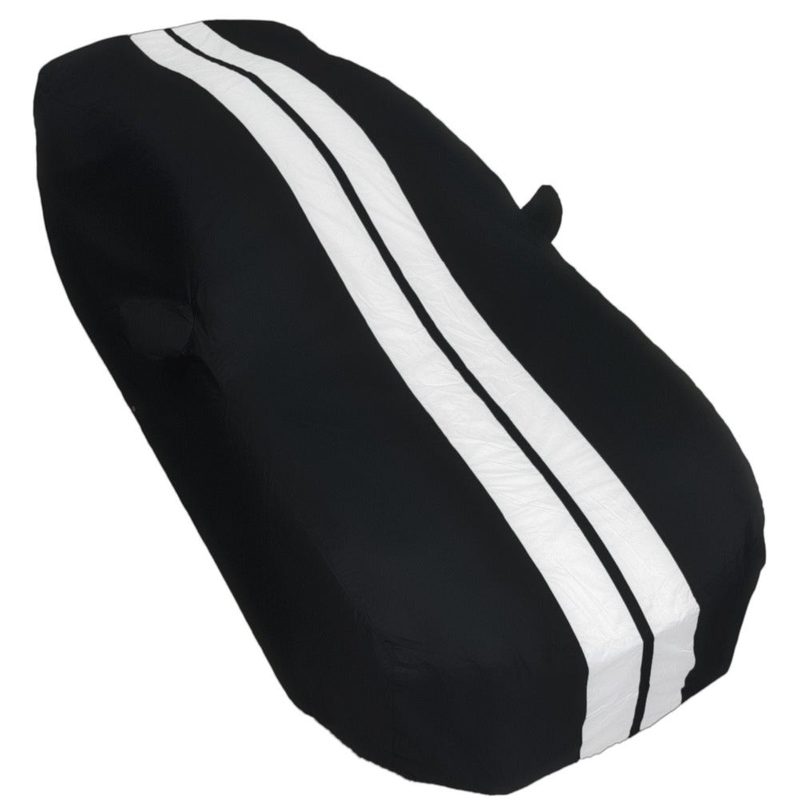 Ford Mustang Ultraguard Plus Car Cover - 300D Indoor/Outdoor Protection - Black with Gray Stripes