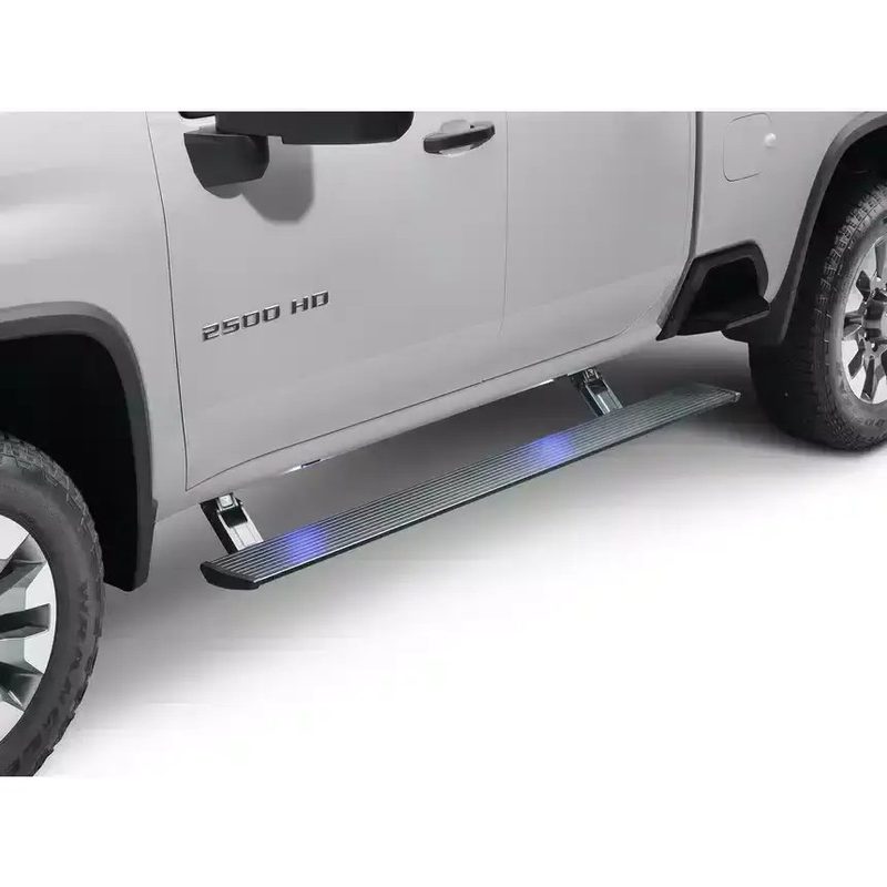 Estribos Electricos Powerstep AMP Plug & Play para Silverado / Sierra 2500 / 3500 HD 17 - 19 Crew & Ext Cab