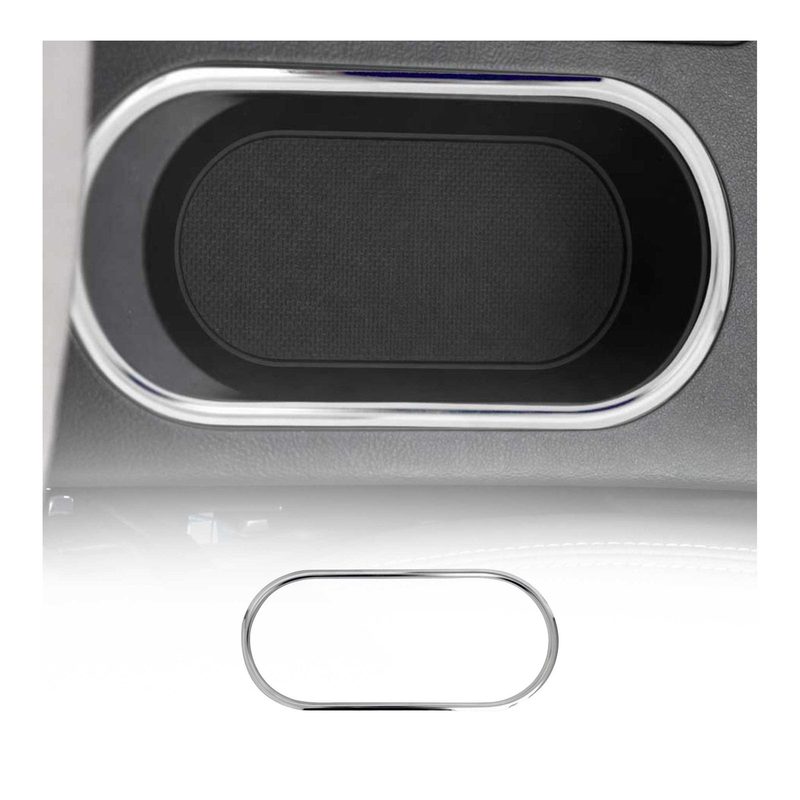 2009-2013 Subaru Forester III Front Cup Holder Frame Molding Trim Stainless Steel Silver