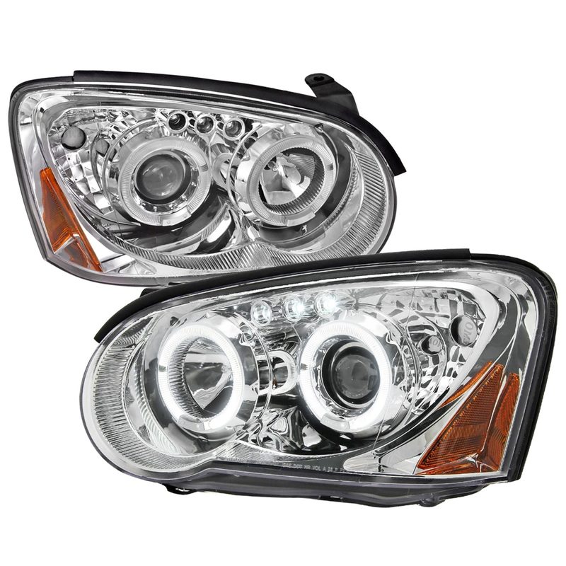 2004-2005 Subaru Impreza WRX/STI Outback Dual Halo Projector Headlights Chrome