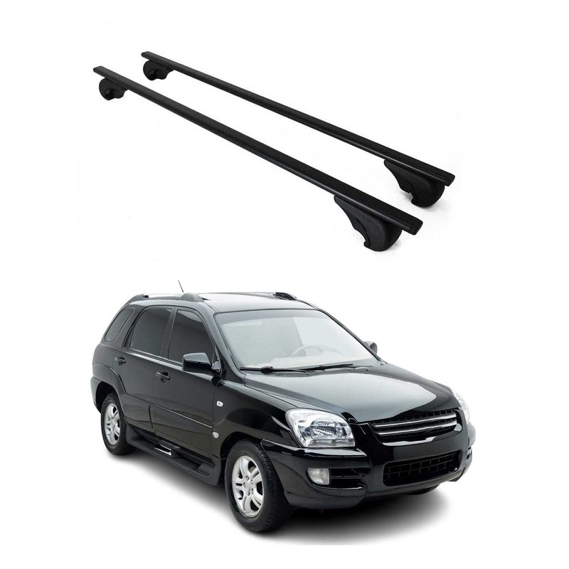 2005-2010 Kia Sportage Roof Rack Cross Bars Black