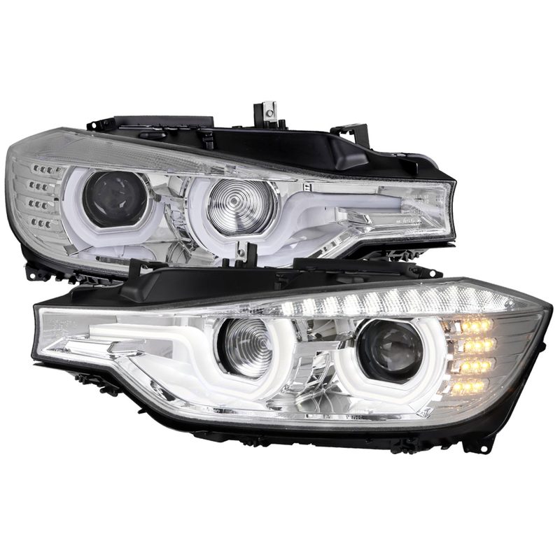 2012-2015 BMW F30 3 Series Sedan Dual LED Headlights LED Signal Chrome