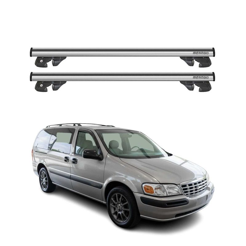 1997-2004 Chevrolet Venture Roof Rack Cross Bars Silver