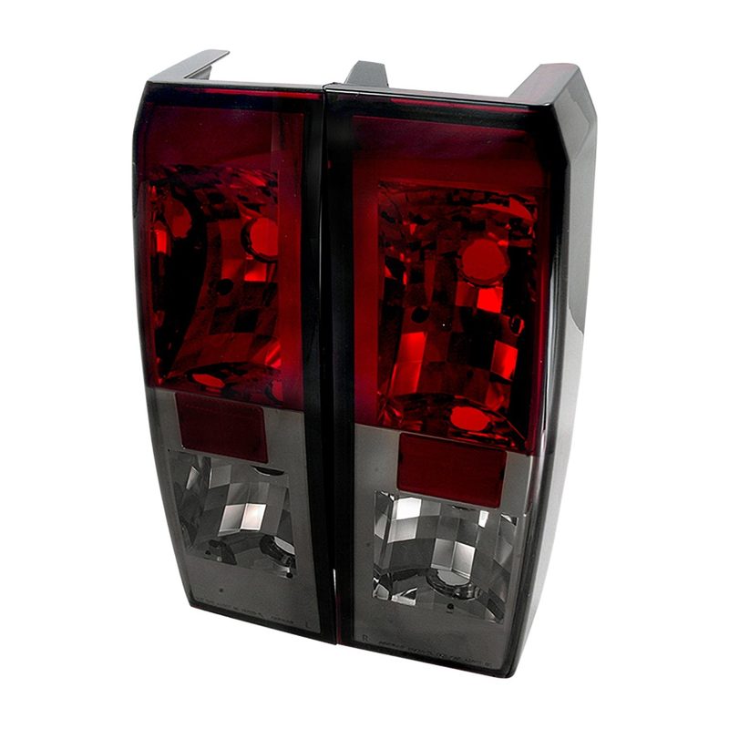 2005-2010 Hummer H3 Tail Lights Chrome Housing/Red Smoke Lens