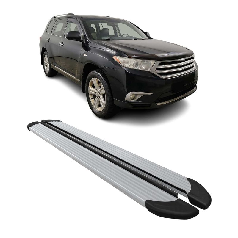 2008-2013 Toyota Highlander Running Boards Side Steps Silver