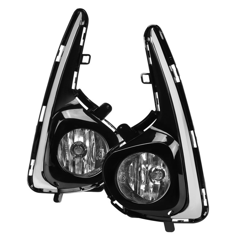 2018-2019 Toyota Yaris Hatchback H16 Fog Lights Kit Chrome/Clear Lens