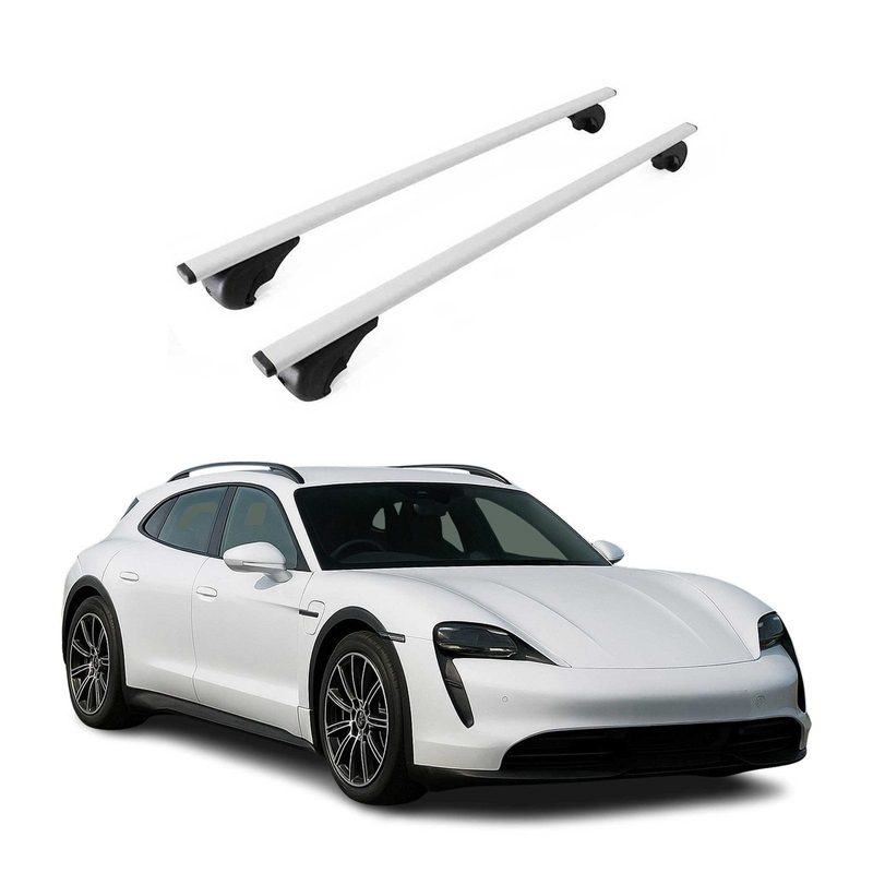Roof Rack Cross Bars for Porsche Taycan Cross Turismo 2021-2026 Metal Gray 2x