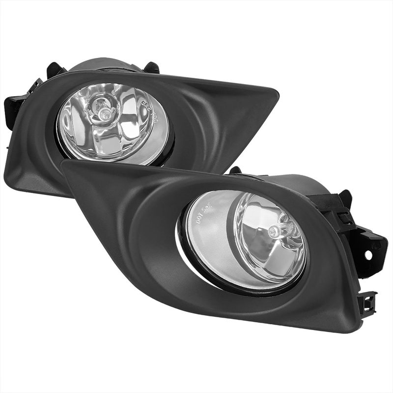2012-2014 Nissan Versa H11 Fog Lights Kit Switch & Wiring Harness Chrome/Clear