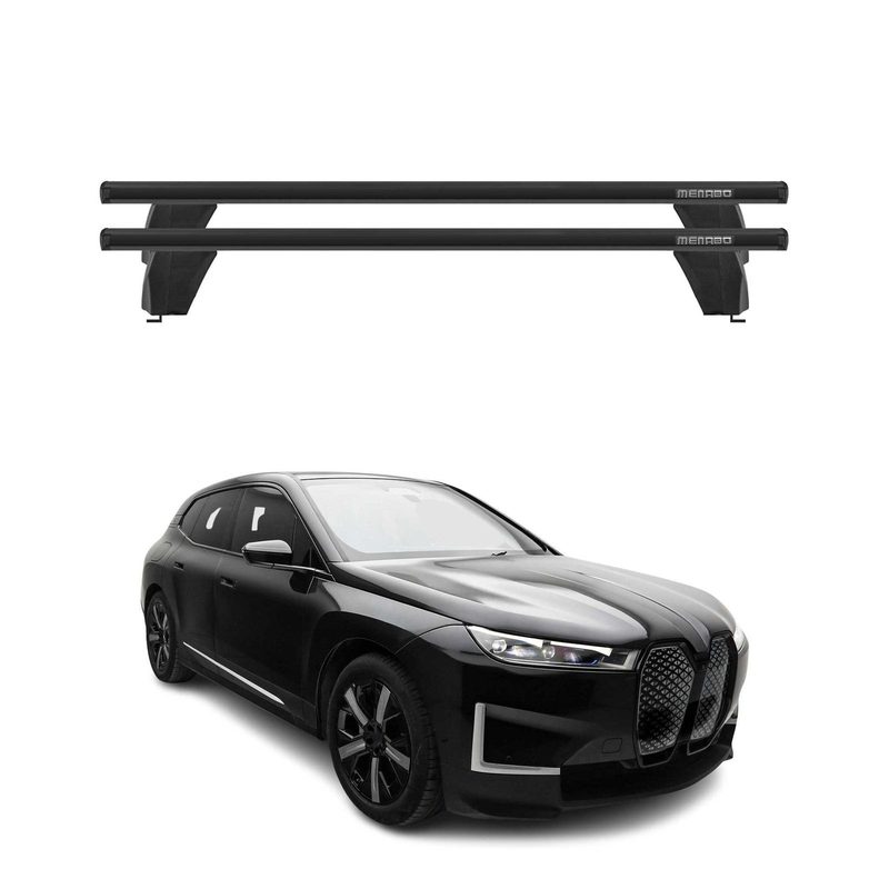Roof Racks Cross Bars Luggage Carrier for BMW iX 2022-2026 Aluminium Black 2x