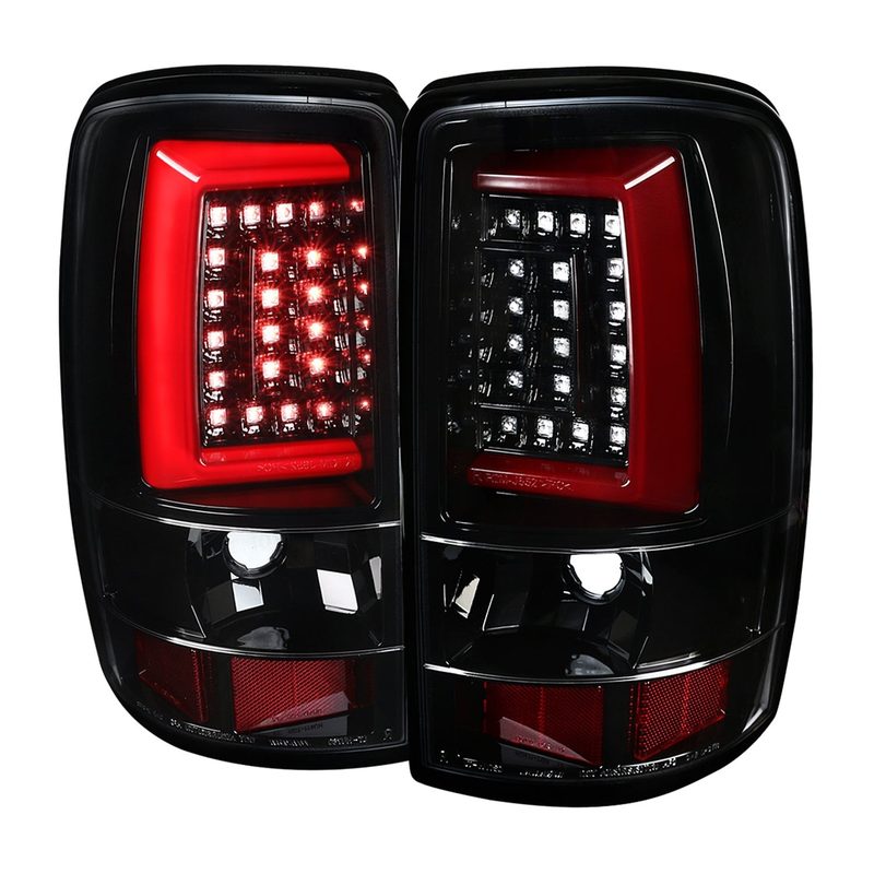 2000-2006 Chevy Suburban/Tahoe/Yukon/Yukon XL LED C Bar Tail Lights Jet Black