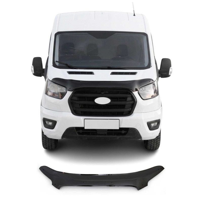 2021-2026 Ford Transit Front Bug Shield Hood Deflector 1 Pc Smoke