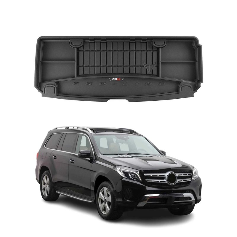 2017-2019 Mercedes GLS Class X166 7 Seat Premium Cargo Liner Trunk Mat All Weather Heavy Duty Black