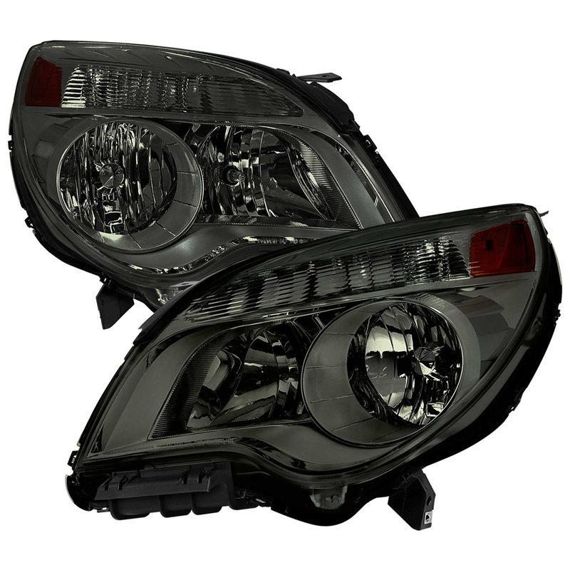 For Chevrolet Equinox 2010-2015 Factory Style Headlights Chrome Housing Smoked Lens