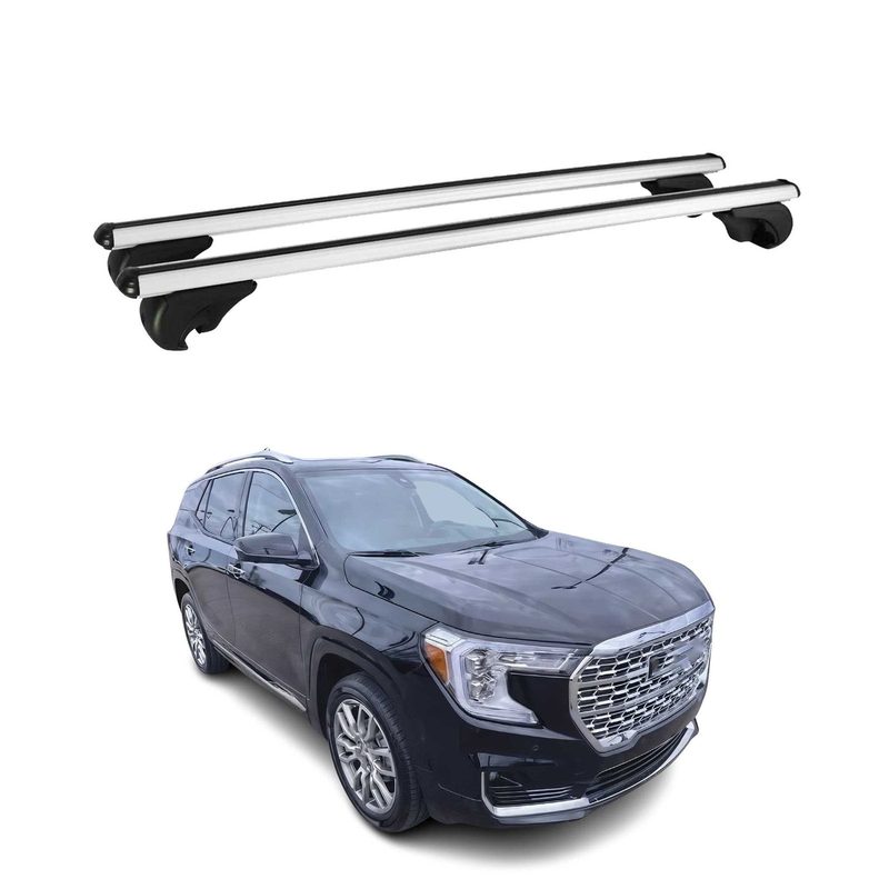 2025-2026 GMC Terrain Roof Rack Cross Bars Luggage Carrier Alu Silver 2Pcs