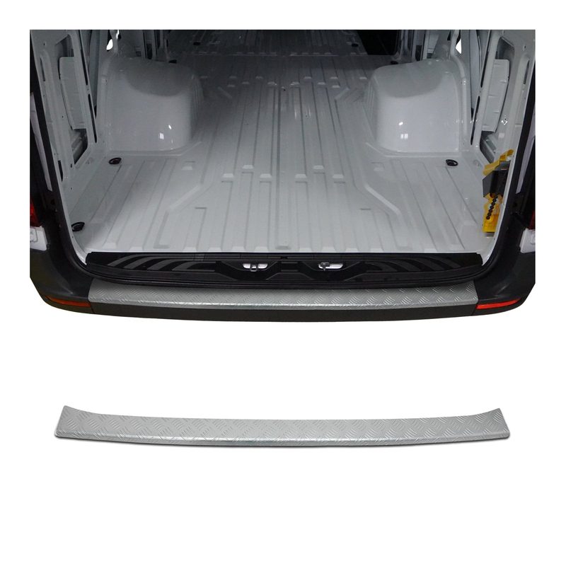 OMAC Rear Bumper Sill Cover for Mercedes Sprinter 2019-2026 Aluminium Silver