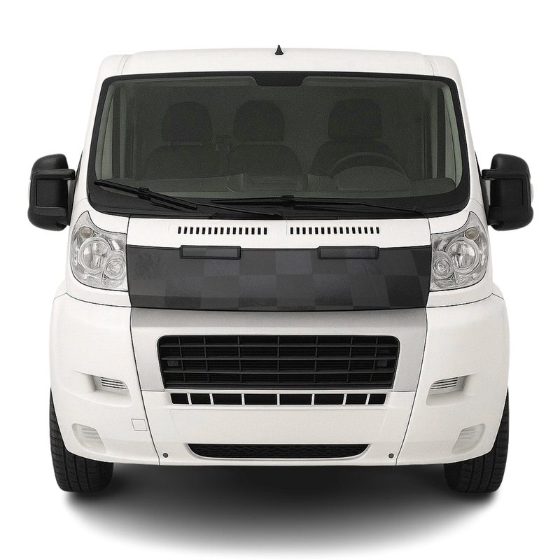 2014-2022 RAM ProMaster Car Bonnet Mask Hood Bra Black Chequered 1 Pc